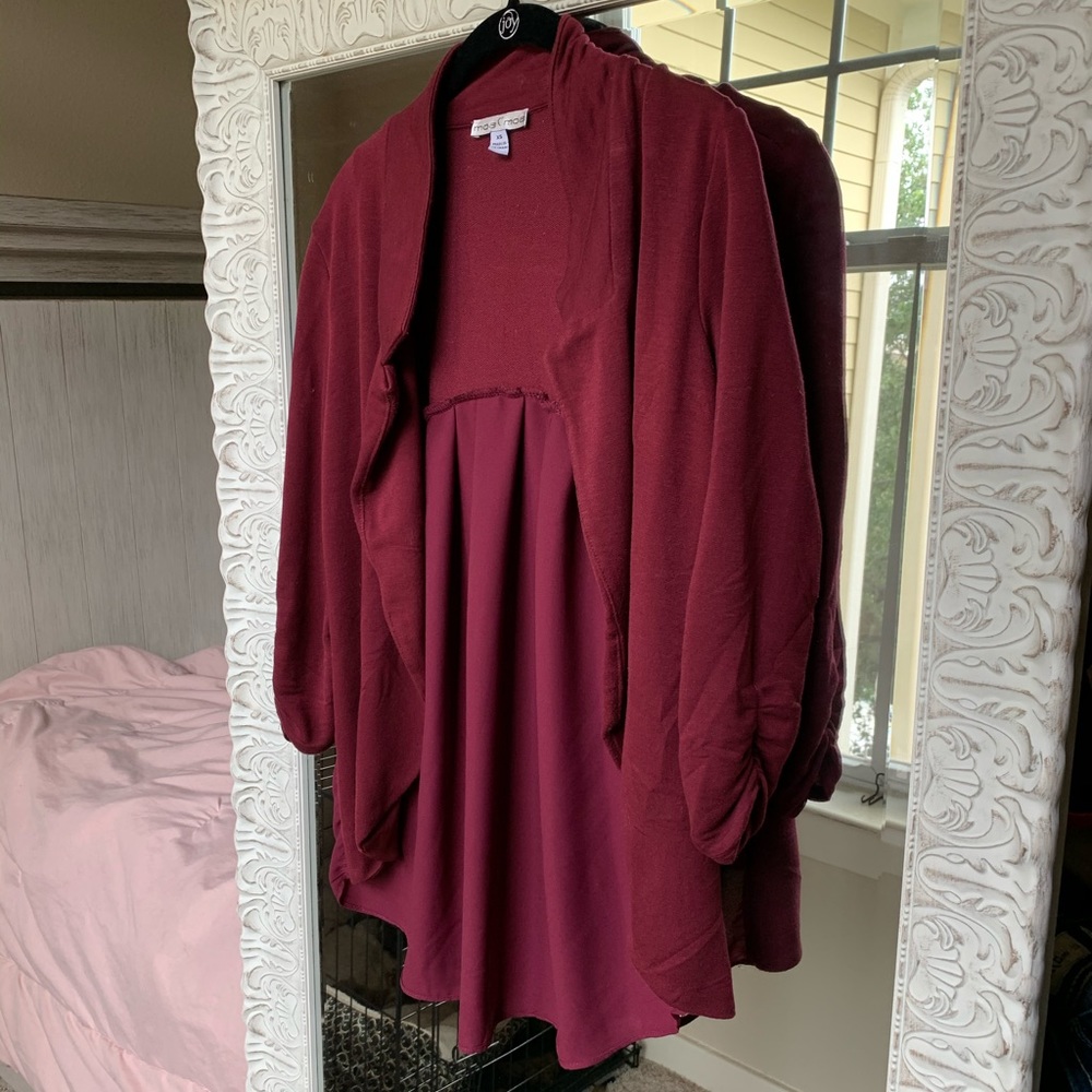 Maroon Cardigan